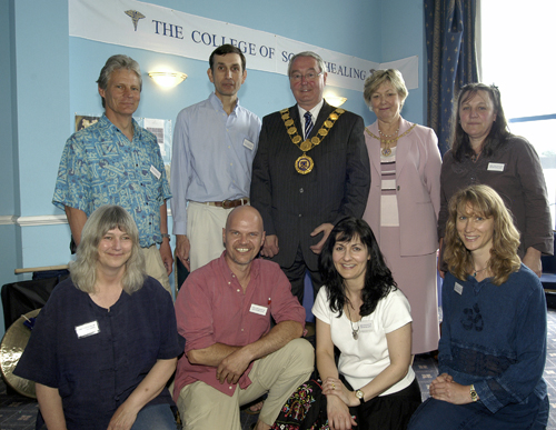 College members meet the mayor of Shrewsbury at a healing day